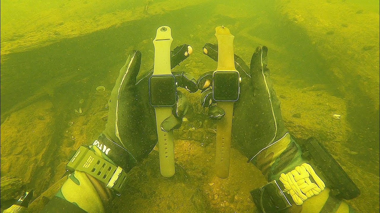 I Found 4 Apple Watches, 5 Phones and a GoPro Underwater in the River! (Scuba Diving)