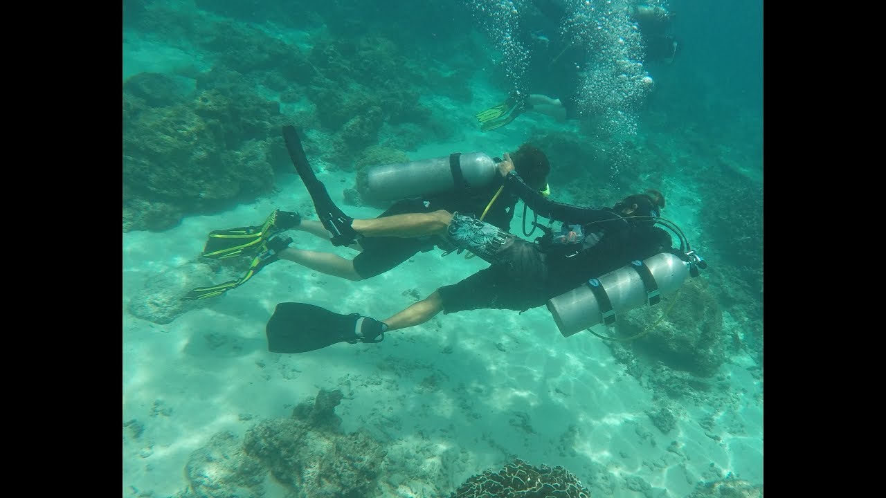 Scuba Diving at coral islands