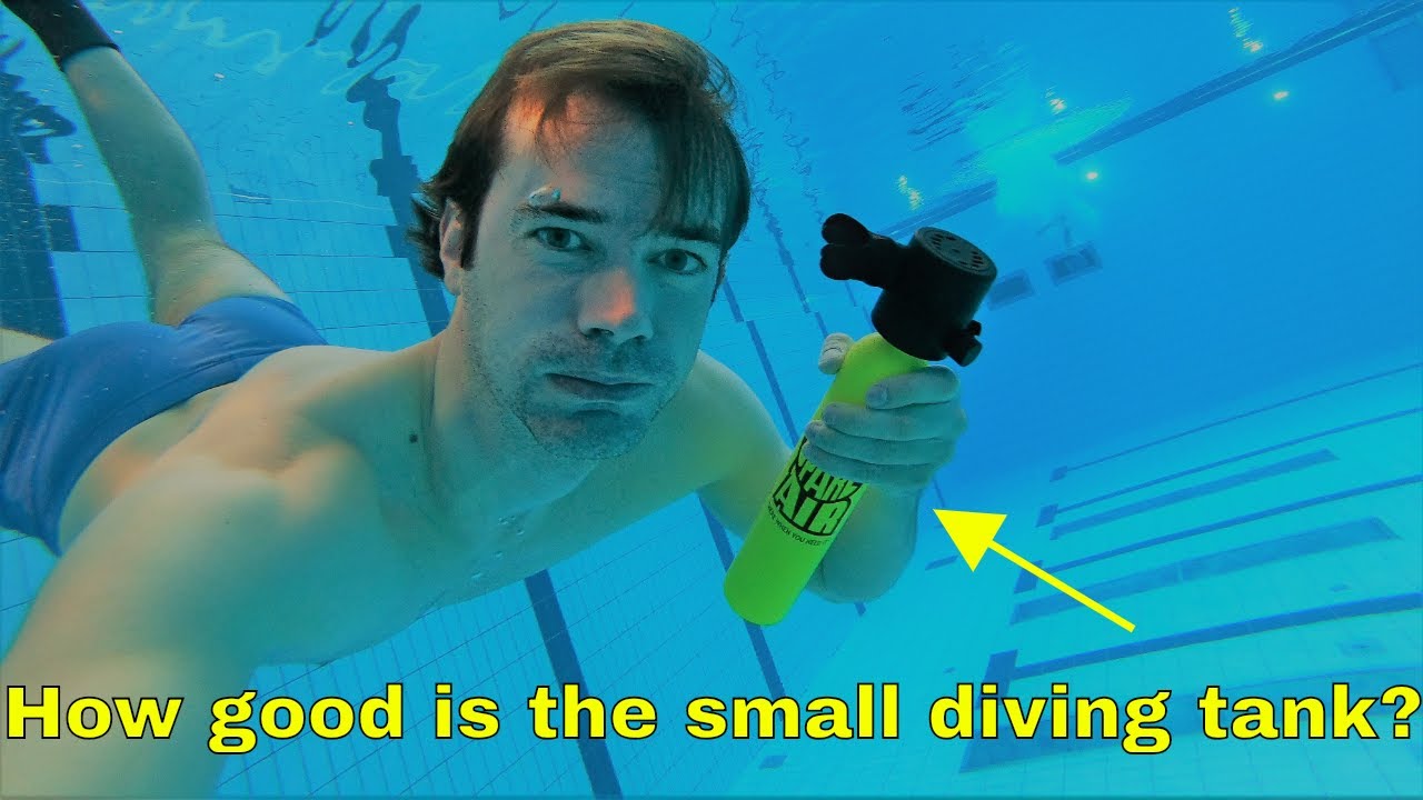 How far can you swim with a 0.5L scuba diving tank?  Baywatch diving tank test