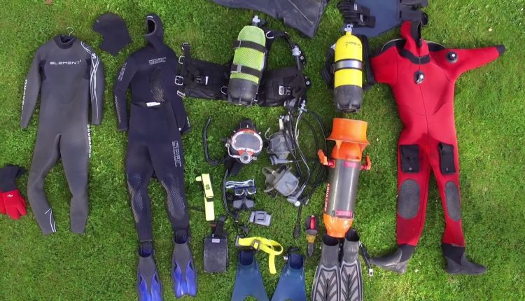 All my diving equipment for scuba diving and free diving