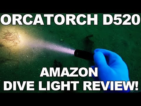 ORCATORCH D520 Amazon Dive Light Review & Underwater Test  - SCUBA Dive Light Review vs UK SL3 ELED