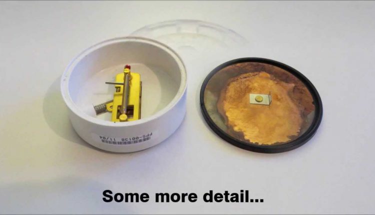 Inside a scuba diving depth gauge