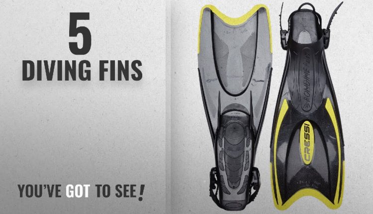 Top 10 Diving Fins [2018]: Cressi Palau Fins - Dark / Yellow -UK (7.5-9.5)