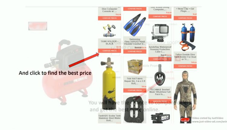 Divers Equipment Store close to Seaside