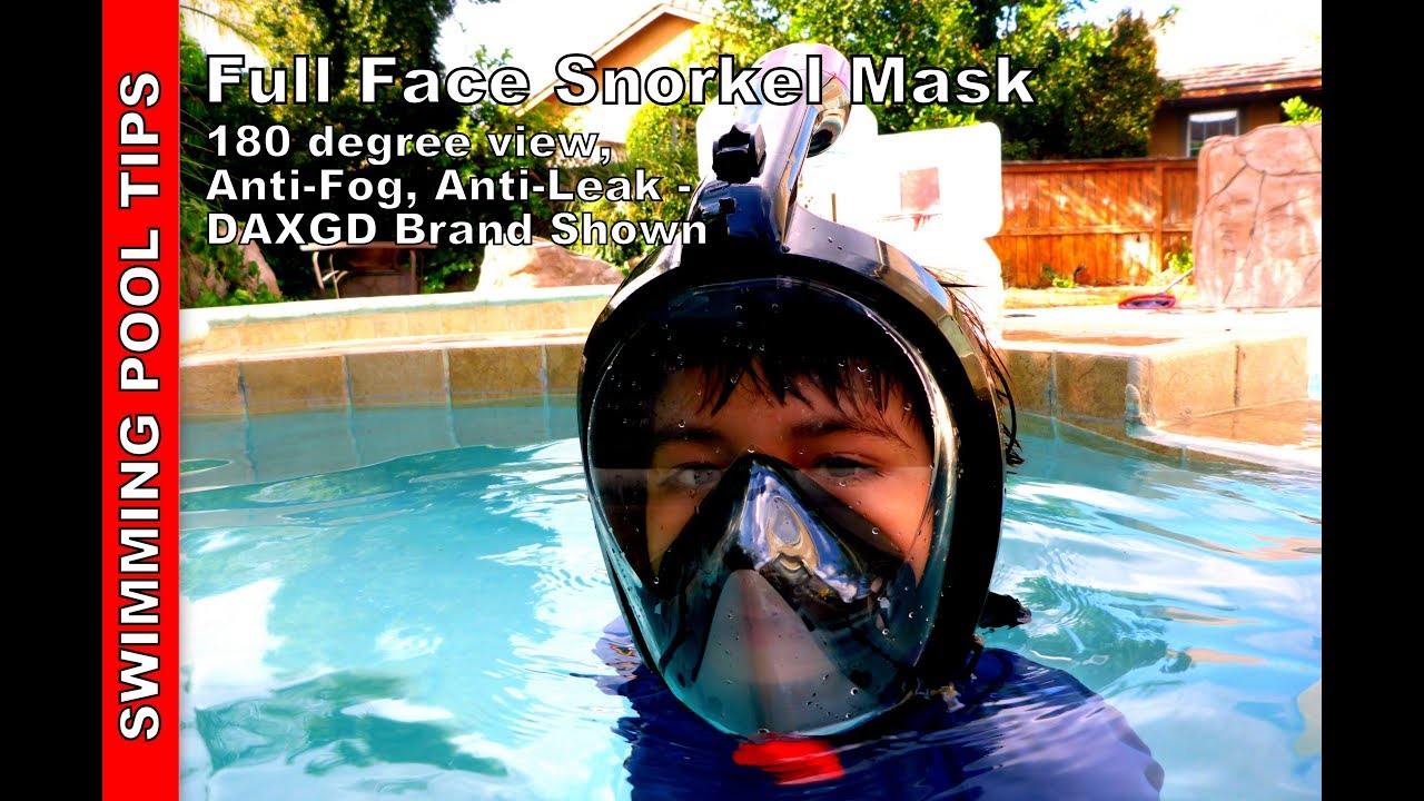 Full Face Snorkel Mask by DAXGD: 180 Degree View,  Anti-Fogging and  Anti-Leak -$40