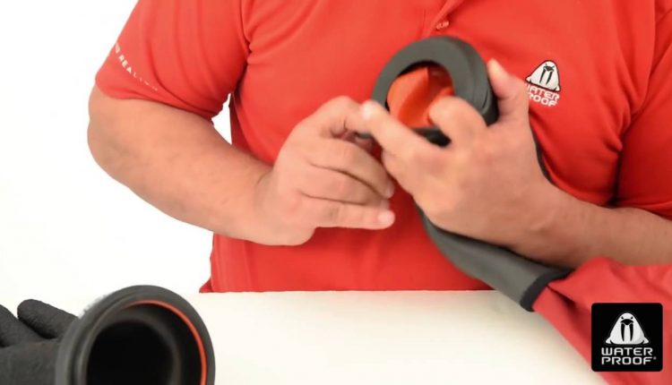 Waterproof Ultima Dry Glove System - Mounting Ultima into a drysuit with fixed latex seals