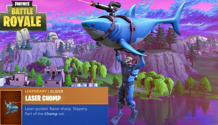 FORTNITE NEW LEGENDARY LASER CHOMP GLIDER + NEW SCUBA SKINS GAMEPLAY! (FORTNITE NEW ITEMS)