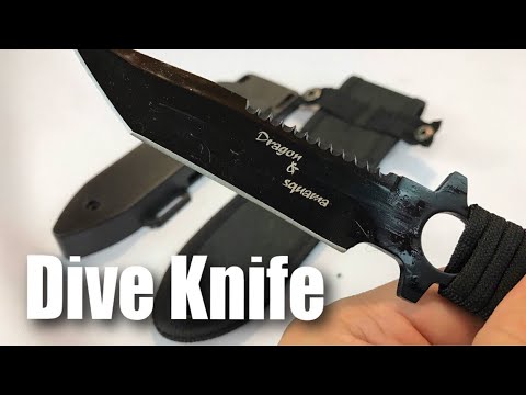 Dragon & Squama Scuba Divers Dive Knife with plastic and nylon sheath review
