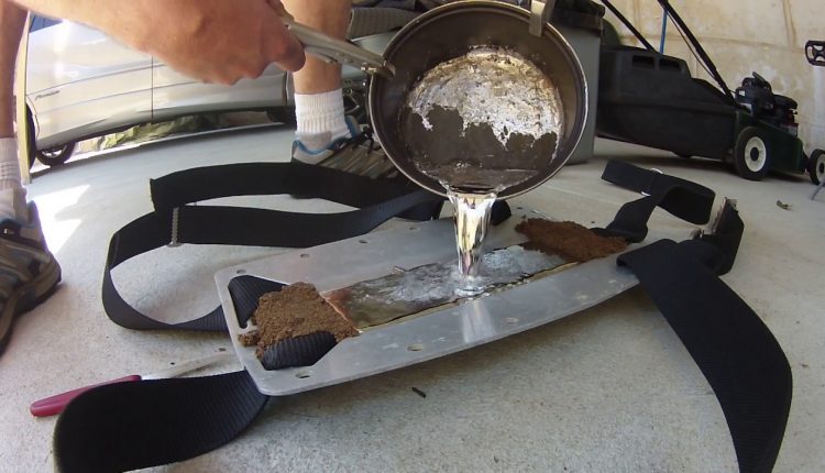 DIY making a P-weight for scuba dive backplate