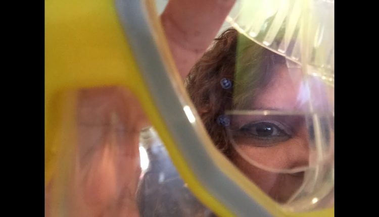 Making a dive mask bifocal