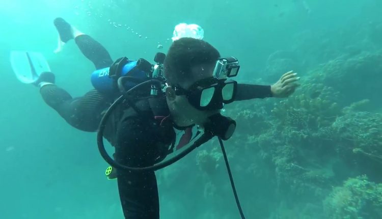 Diving with Pony Bottle