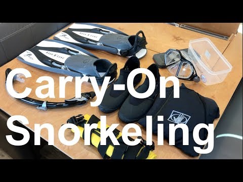 One bag travel with snorkel gear | Packing for the tropics!
