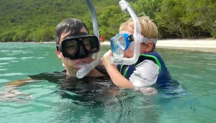 Can a 3 year old snorkel?  YES HE CAN!!!!