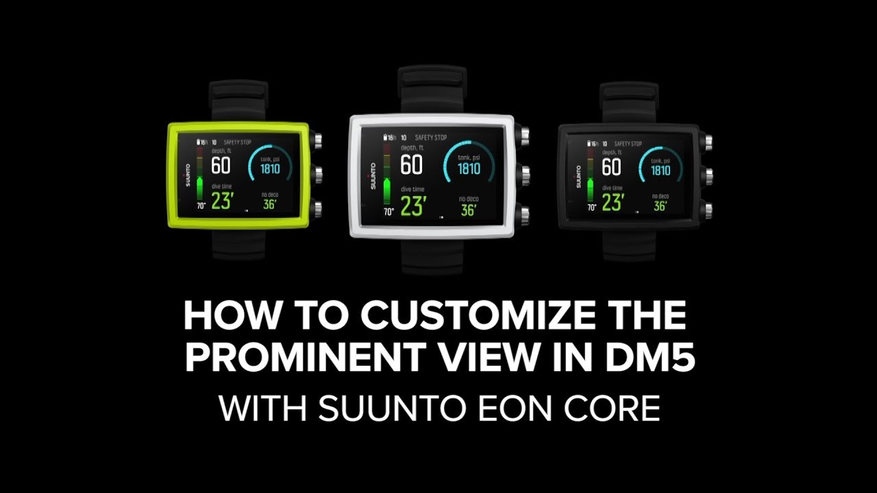 Suunto EON Core - How to customize the prominent view in DM5