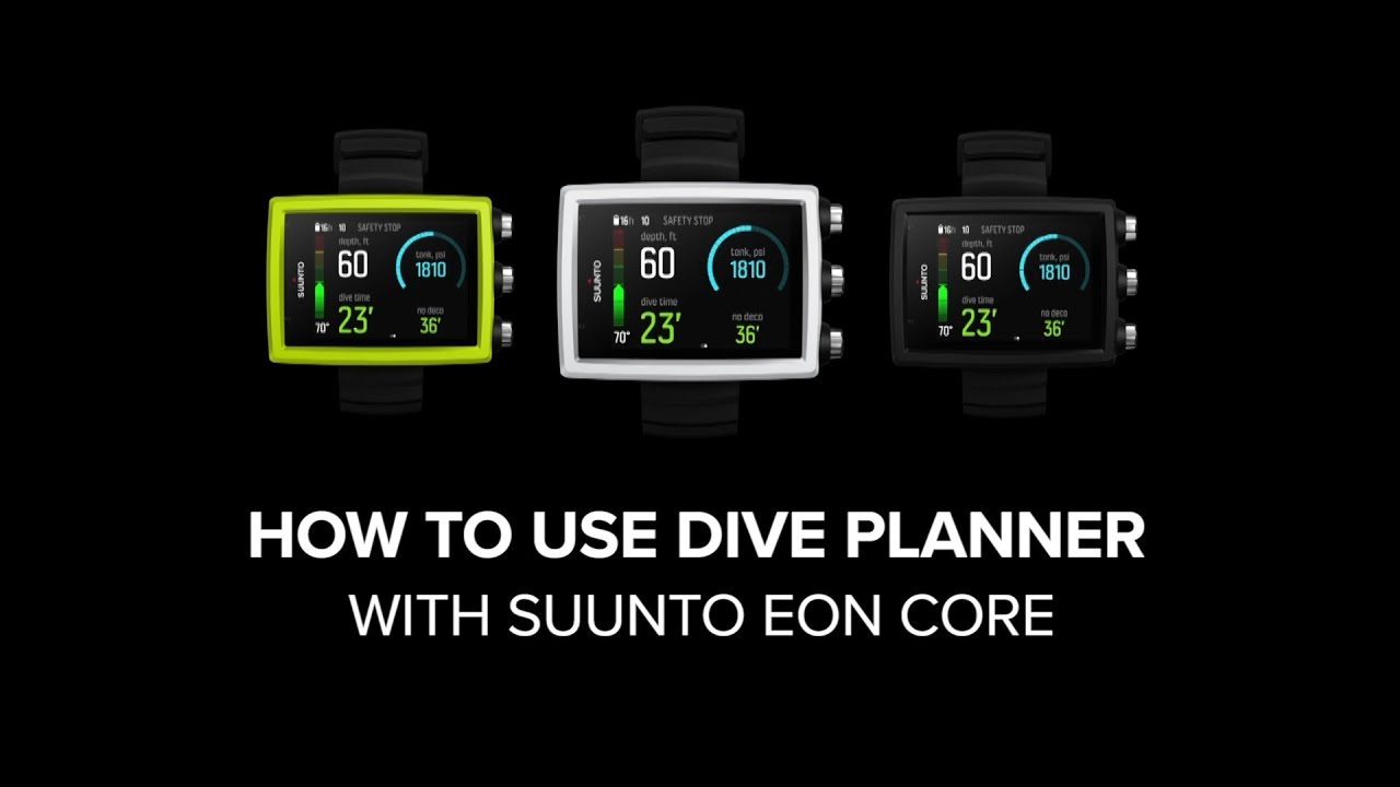 Suunto EON Core - How to use Dive planner