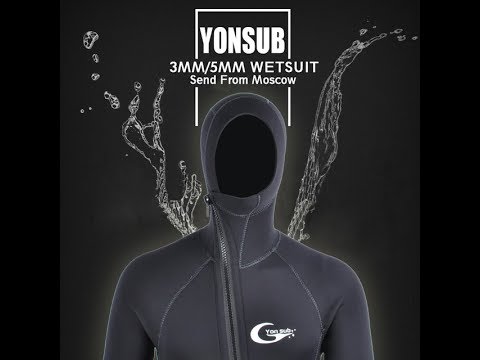 Semi-dry 3MM/5MM Front Zipper Swimsuit Neoprene Scuba Diving Wetsuit Men With Hood Underwater Huntin