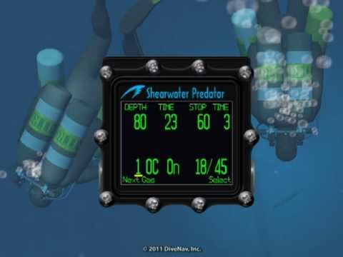 Shearwater Predator Open Circuit Trimix Dive
