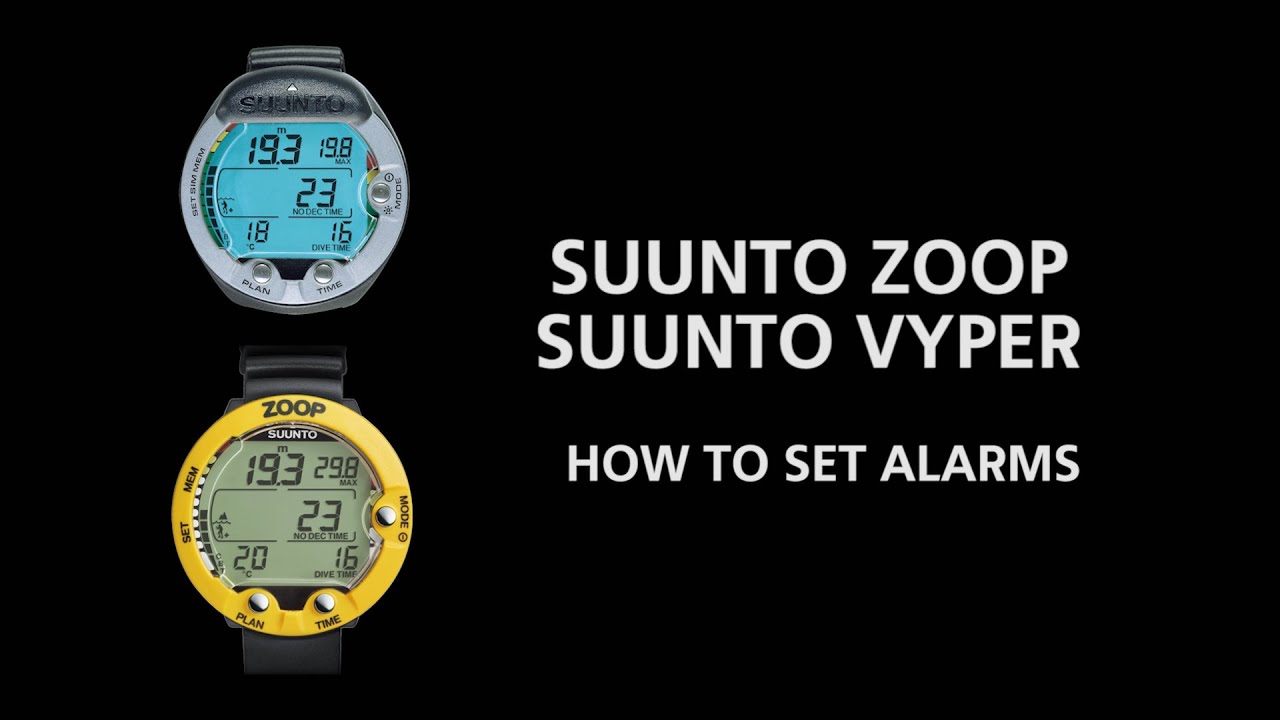 Suunto Zoop & Suunto Vyper - How to set alarms