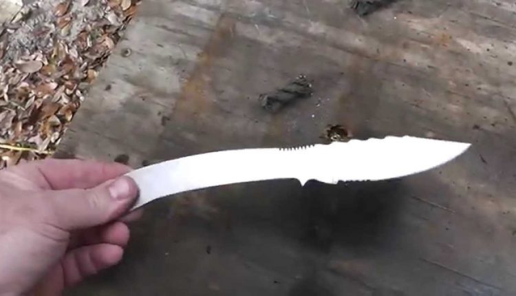 Titanium Dive Knife Part 2: Jimping and Grooving