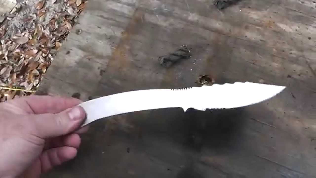 Titanium Dive Knife Part 2: Jimping and Grooving