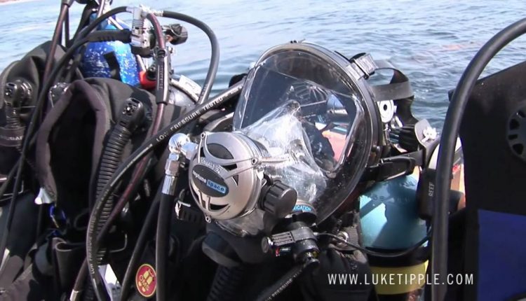 Luke Tipple with OCEAN REEF FULL FACE DIVING MASKS