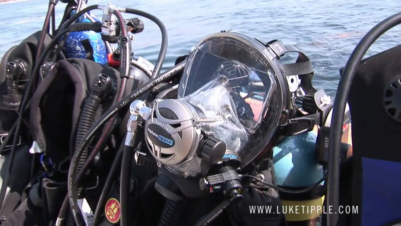 Luke Tipple with OCEAN REEF FULL FACE DIVING MASKS