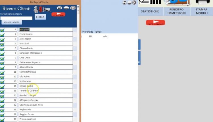 Programma Camaleont-Per Diving Center (LogBook)
