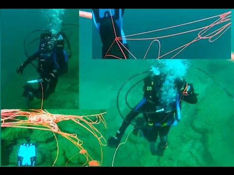 Why it is Good Idea to Carry Diving Knife Scuba Divers got TANGLED in dive flag float LINE