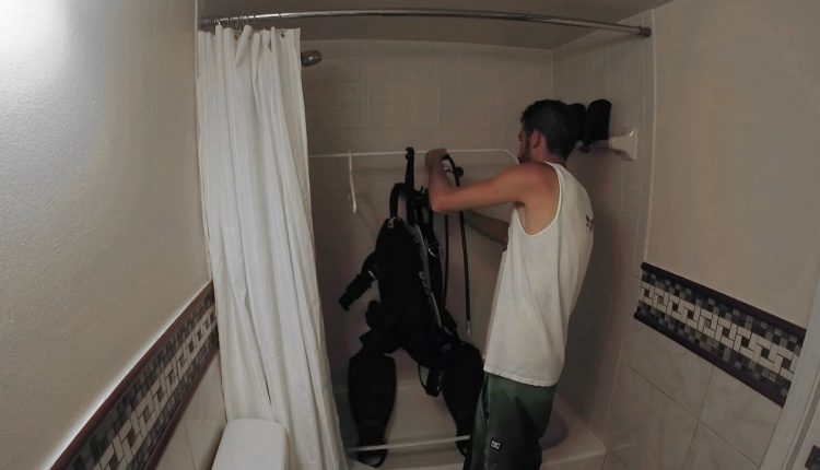 Washing Scuba Diving Gear | Time Lapse Video | Wash Dive Gear