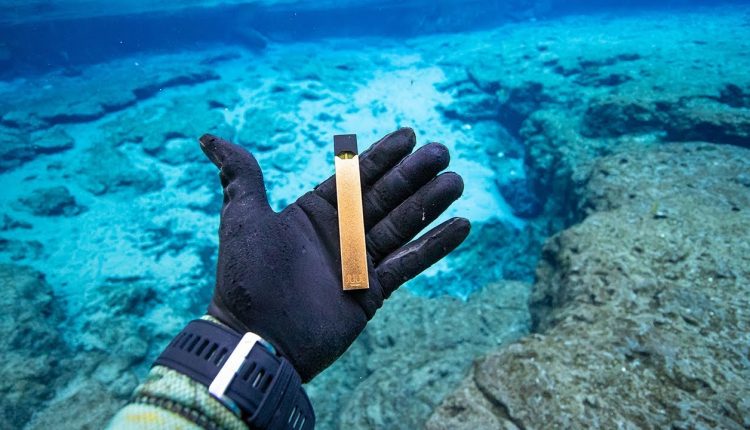 I Found RARE Golden JUUL Underwater In River!!! (scuba diving)