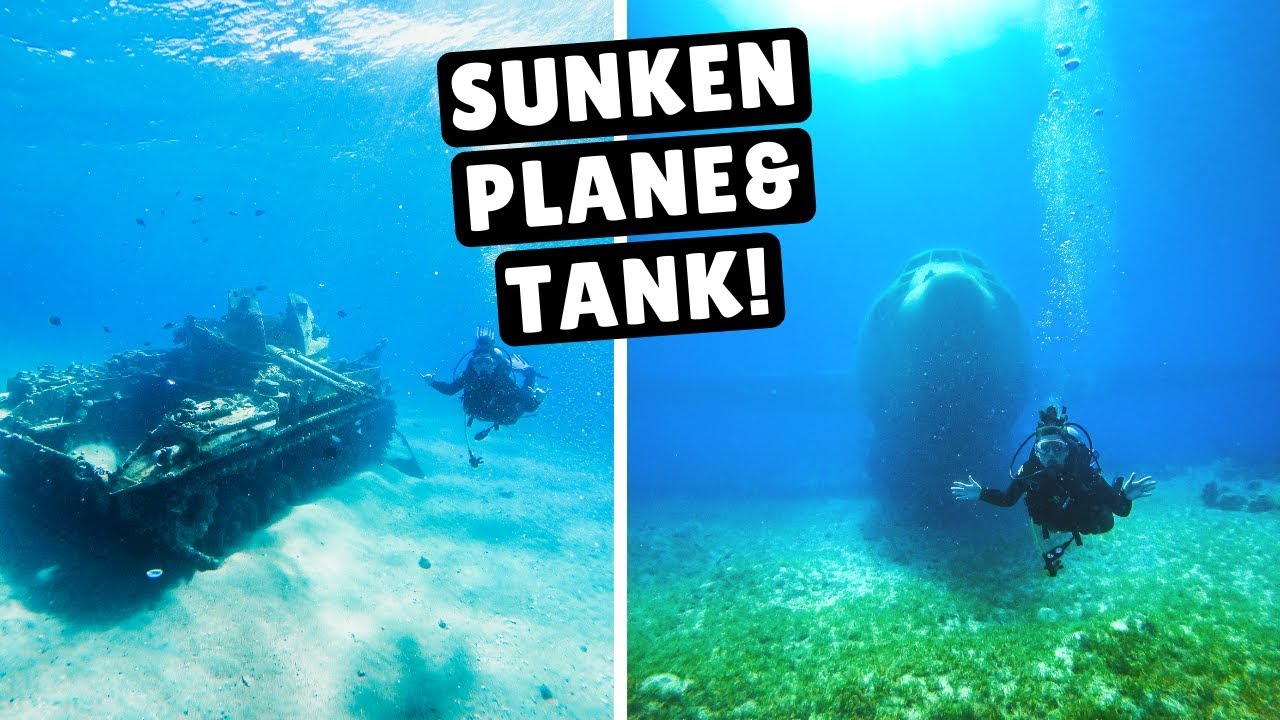 DIVING IN THE RED SEA! Sunken Plane & Military Tank | Aqaba, Jordan